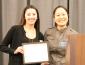 Patricia Nourot Scholarship winner Alyssa Garza with Professor Nagase